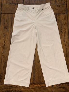 Lululemon City Sleek Wide Leg 7/8 Pants Cream Opal Size 30